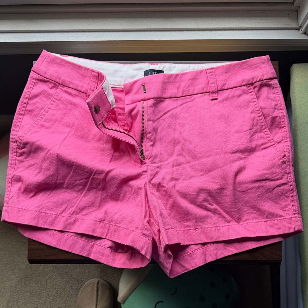 J. Crew Bright Pink Cotton Jean Shorts